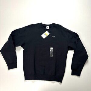 Nike Mens Solo Swoosh Crewneck Sweatshirt Black Sz Small Logo NWT New $90 MSRP D